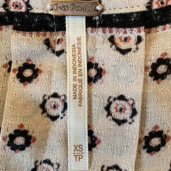 Free People Changing Times Floral Print Blouse Size XS - Picture 11 of 15